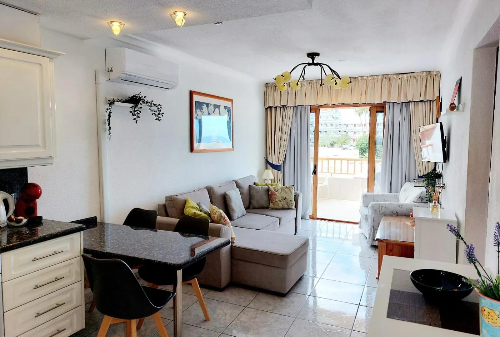 First Line Los Geranios Ocean View Apartment Air Conditioned 50 M From La Pinta Beach Costa Adeje  Spain